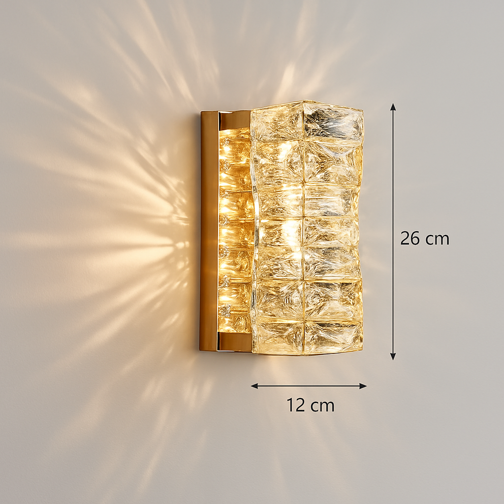 applique murale led moderne en cristal k9 de luxe décorative