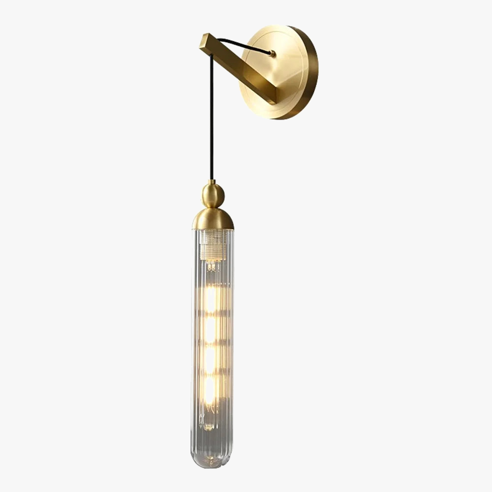 applique murale led moderne en cuivre et verre décoratif