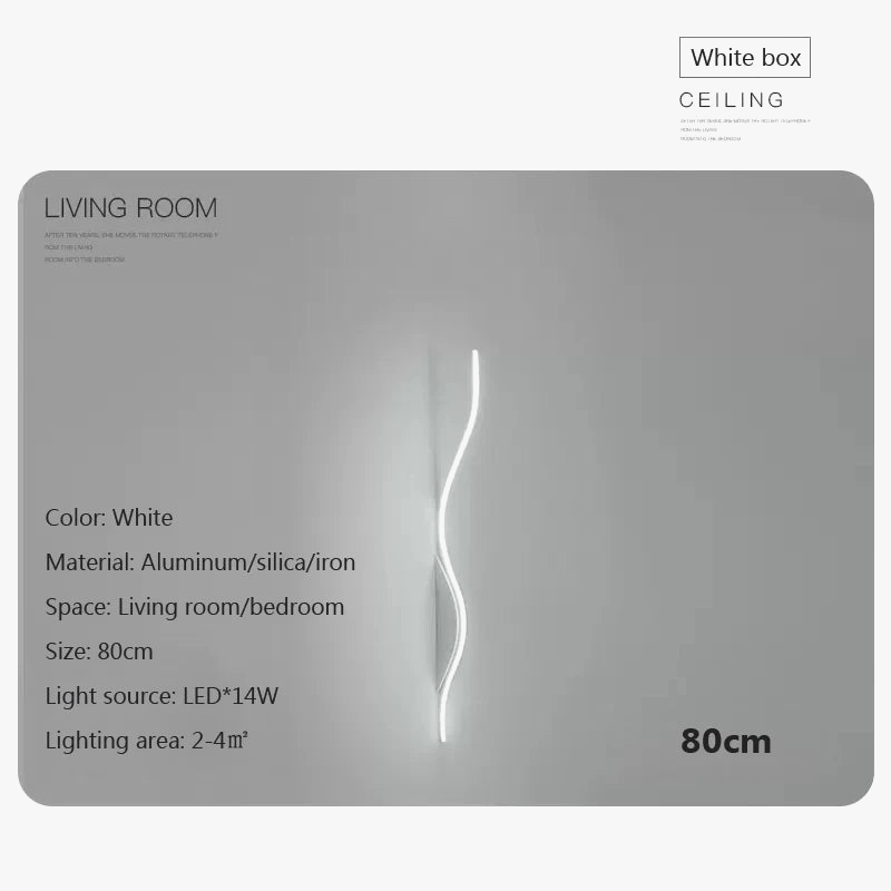 applique murale led moderne en forme de s pour éclairage décoratif