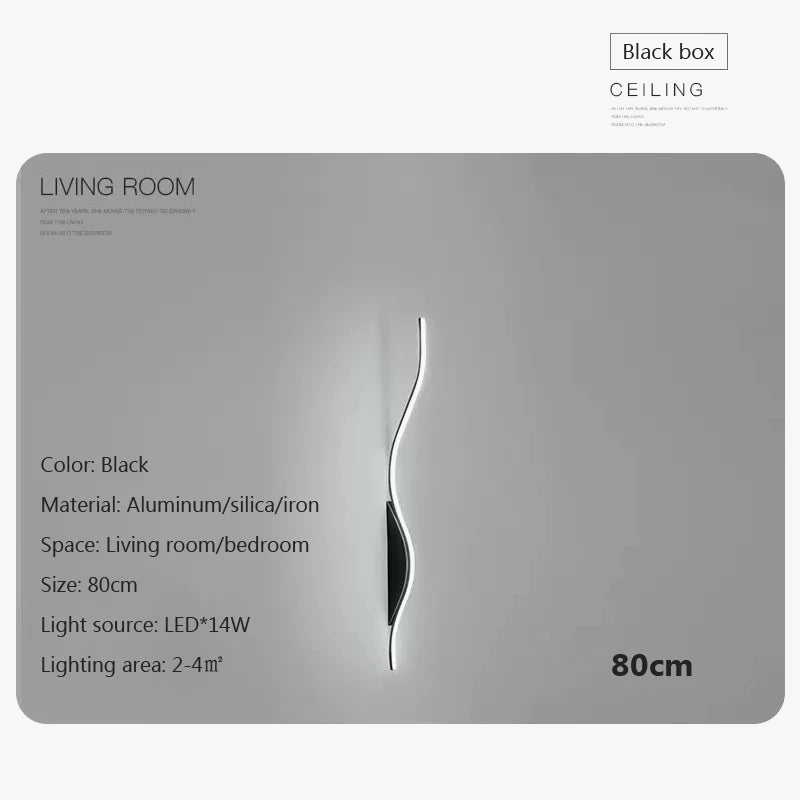 applique murale led moderne en forme de s pour éclairage décoratif