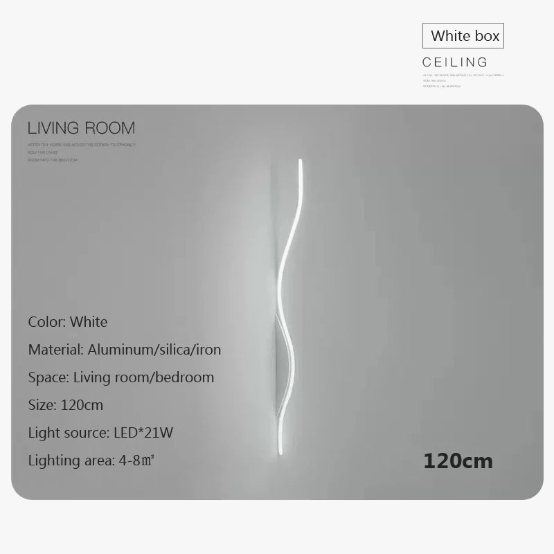 applique murale led moderne en forme de s pour éclairage décoratif