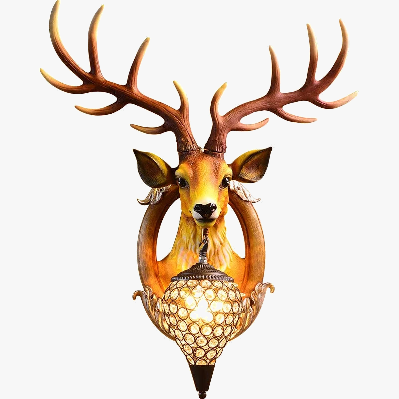 applique murale led moderne en forme de tête de cerf