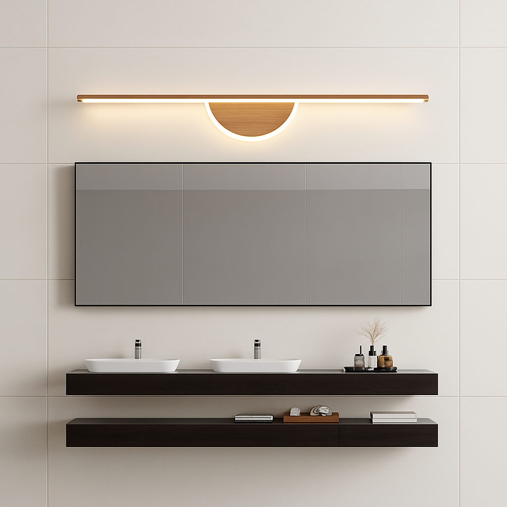 Applique murale LED moderne en Grain de bois de noyer