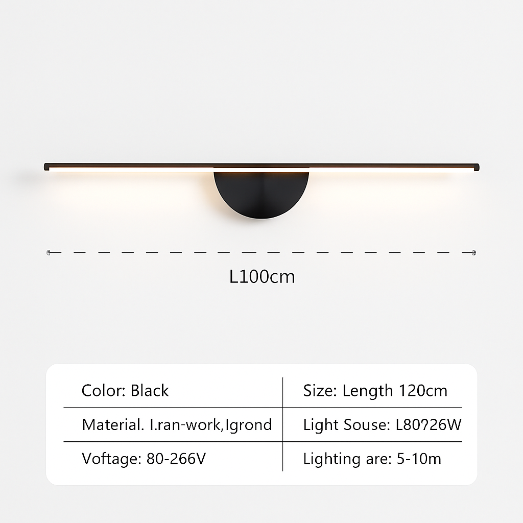 Applique murale LED moderne en Grain de bois de noyer