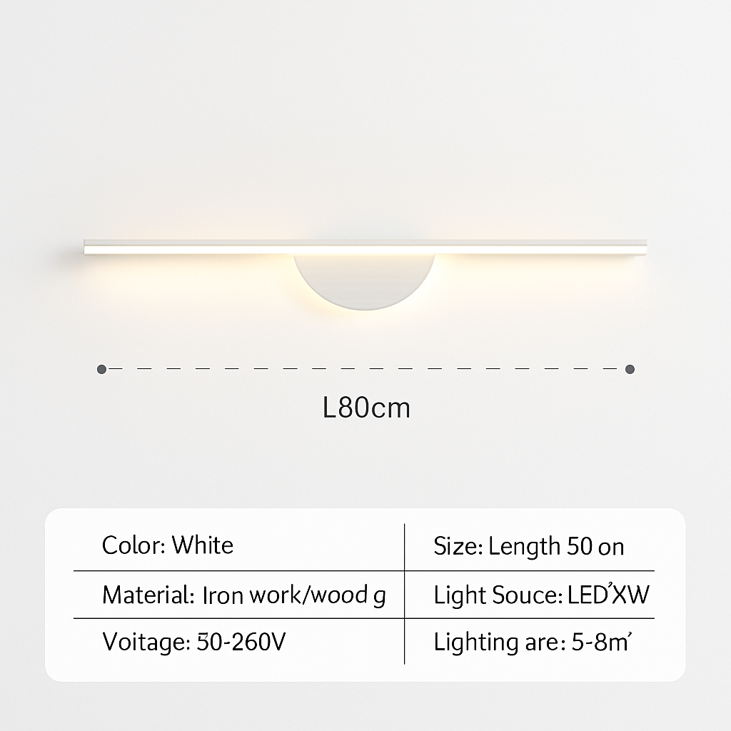 Applique murale LED moderne en Grain de bois de noyer