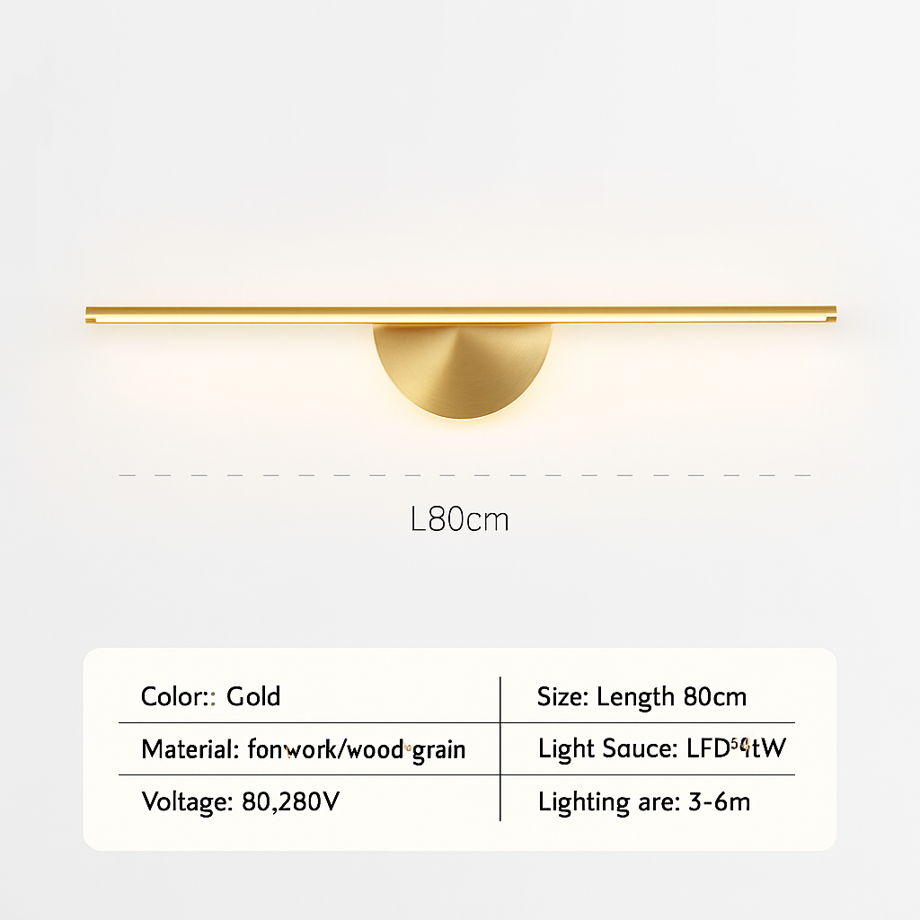 Applique murale LED moderne en Grain de bois de noyer