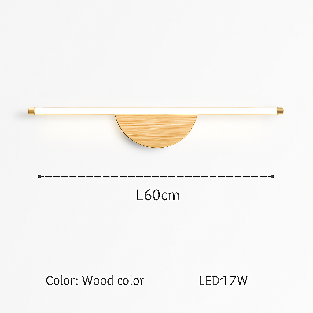 Applique murale LED moderne en Grain de bois de noyer