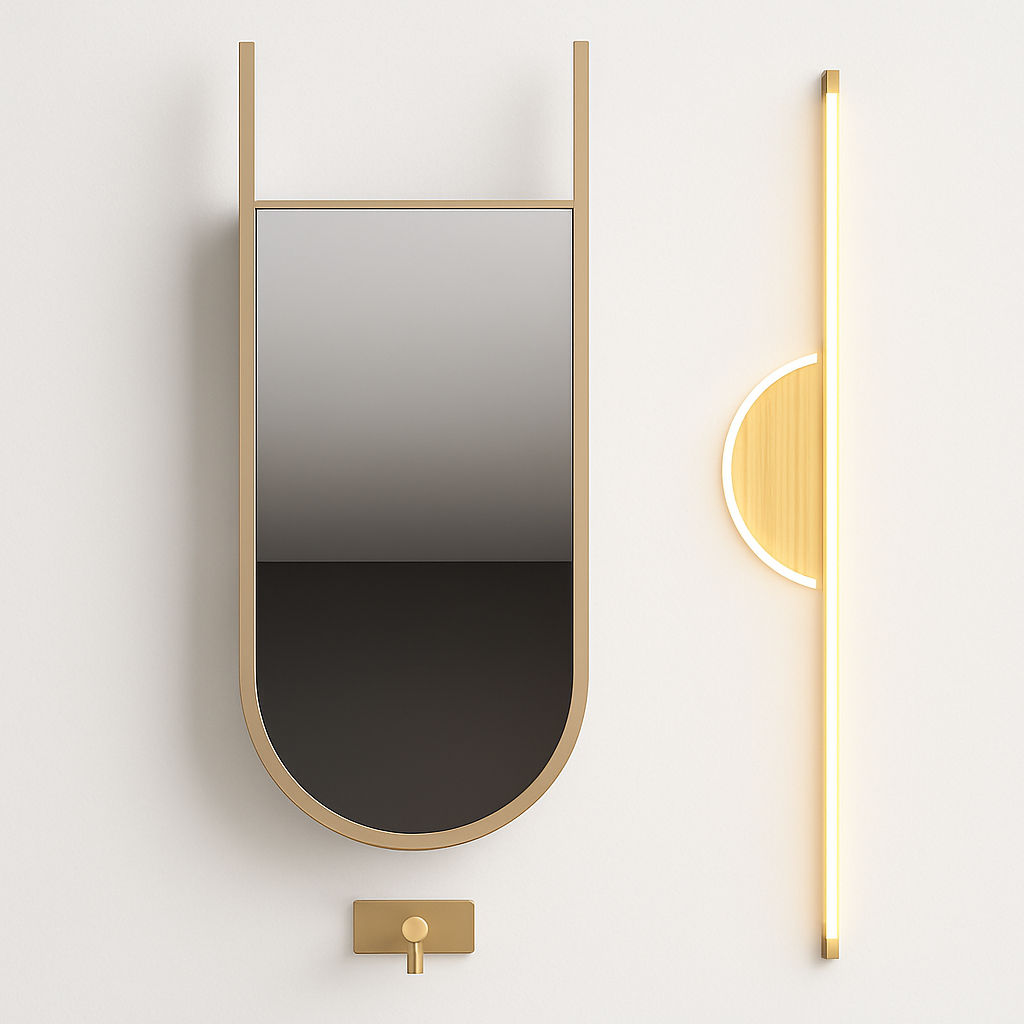 Applique murale LED moderne en Grain de bois de noyer