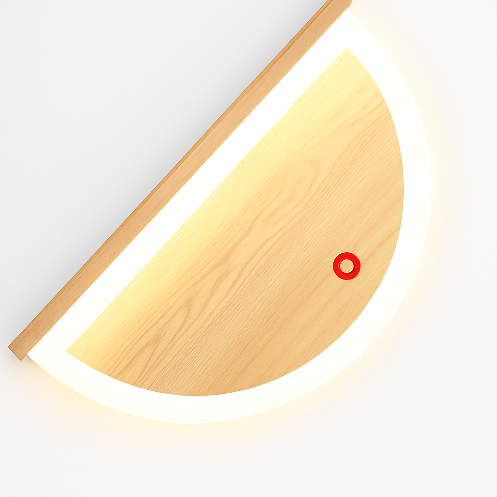 Applique murale LED moderne en Grain de bois de noyer