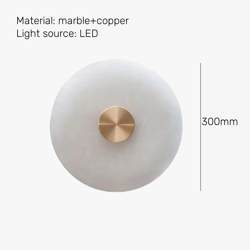 applique murale led moderne en marbre et cuivre 3000k artistique