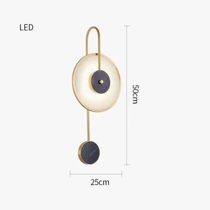 applique murale led moderne en marbre style internet pour hôtel et café