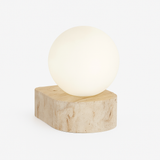 applique murale led moderne en verre avec pierre naturelle