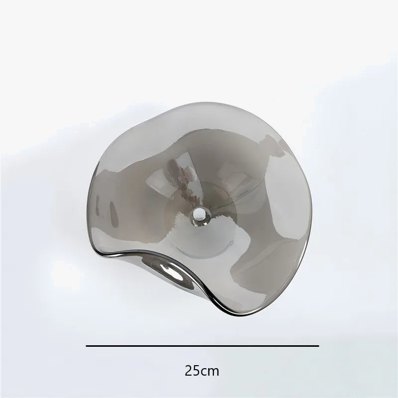 applique murale led moderne en verre éclairage surface incurvée
