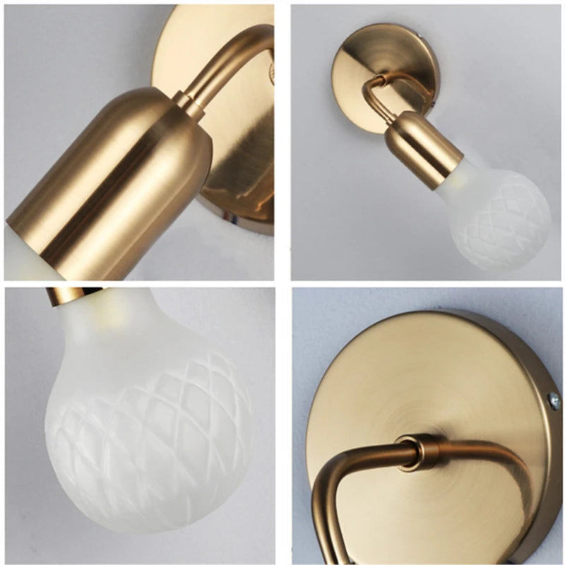 applique murale led moderne en verre décoratif d'intérieur