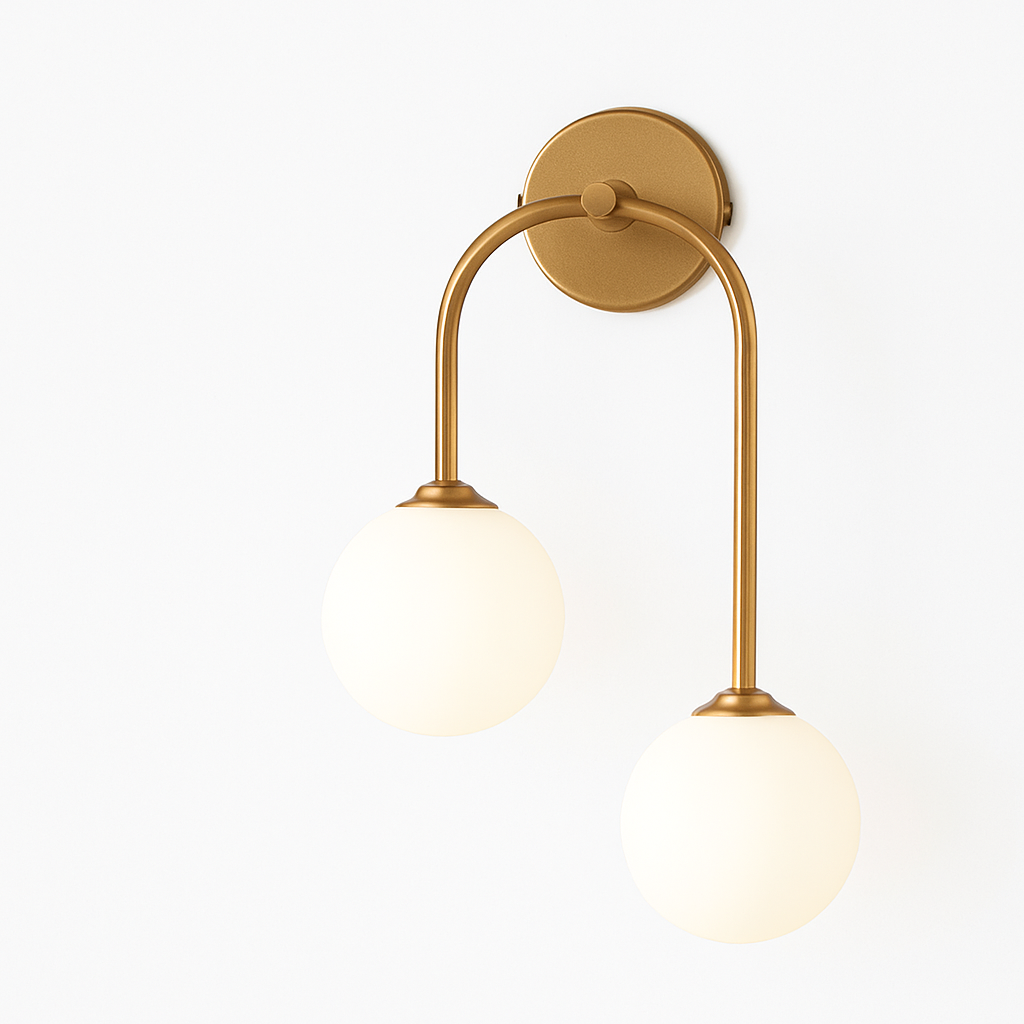 Applique murale LED moderne en verre laiteux