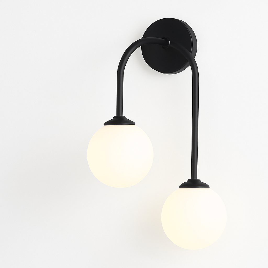 Applique murale LED moderne en verre laiteux