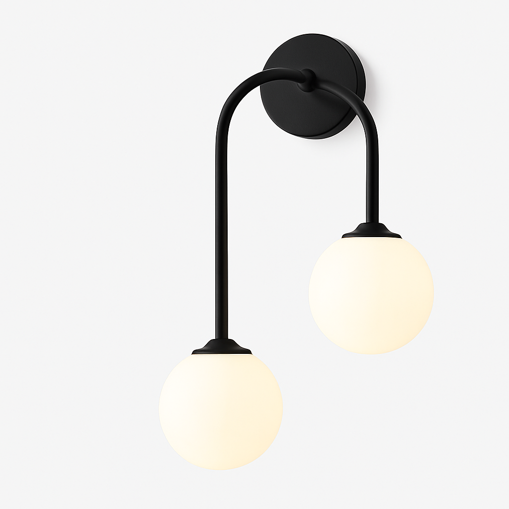Applique murale LED moderne en verre laiteux