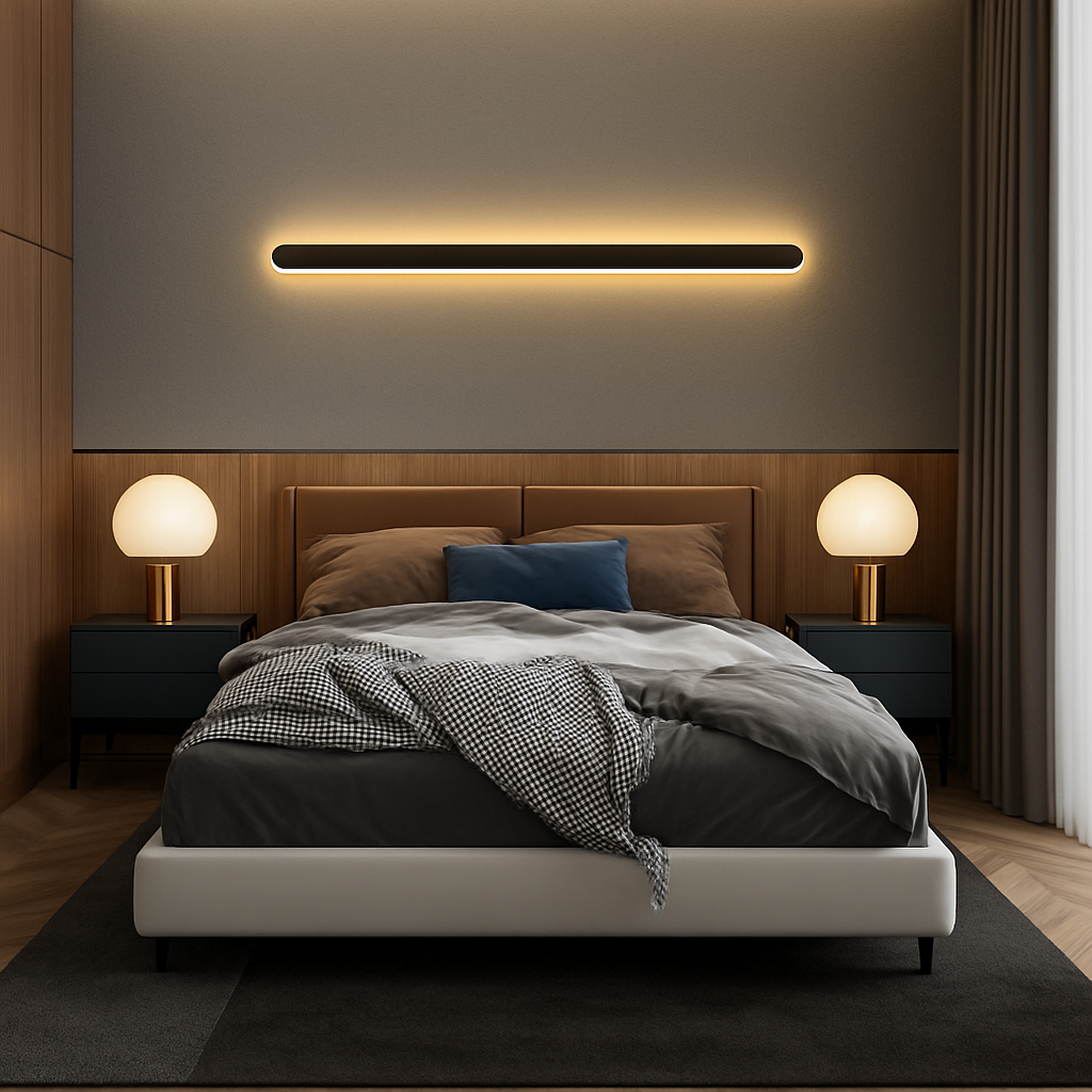 applique murale led moderne à intensité variable avec télécommande intelligente