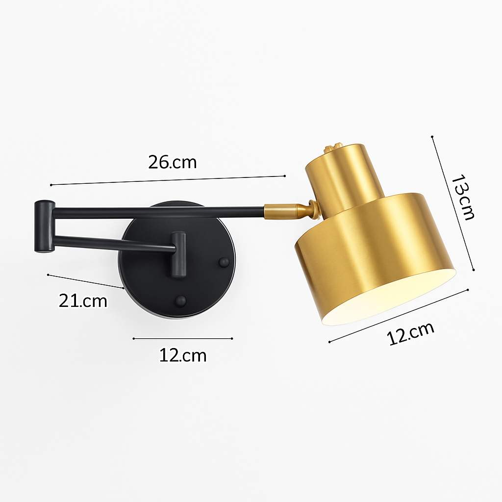 applique murale led moderne à intensité variable télescopique pliable pour étude