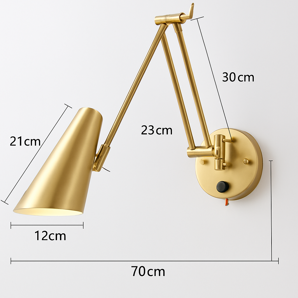 applique murale led moderne à intensité variable télescopique pliable pour étude