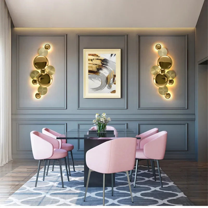 applique murale led moderne luxe nordique pour tv fond