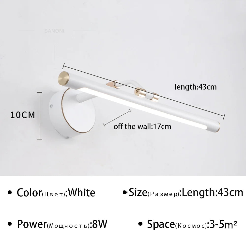 applique murale led moderne minimaliste pour intérieur rétractable