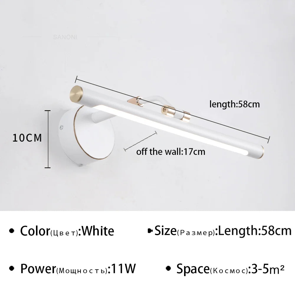applique murale led moderne minimaliste pour intérieur rétractable