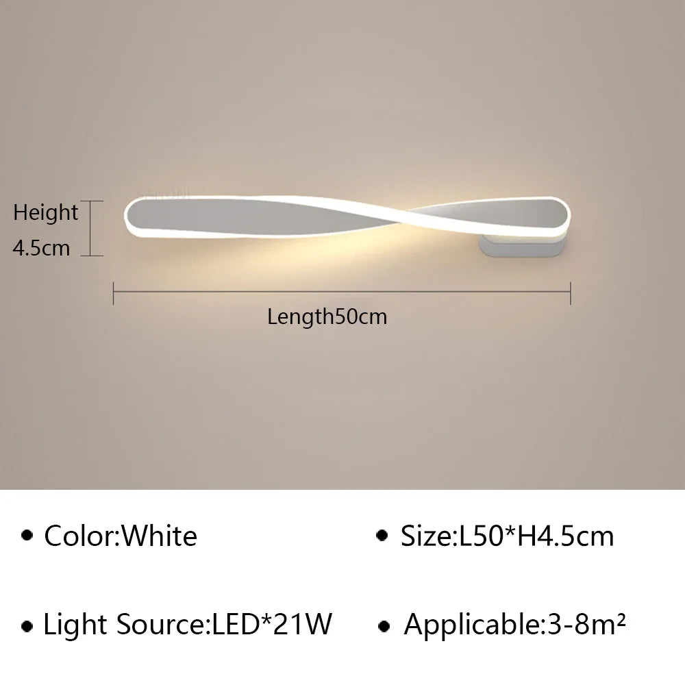Applique murale LED moderne pour chambre à coucher