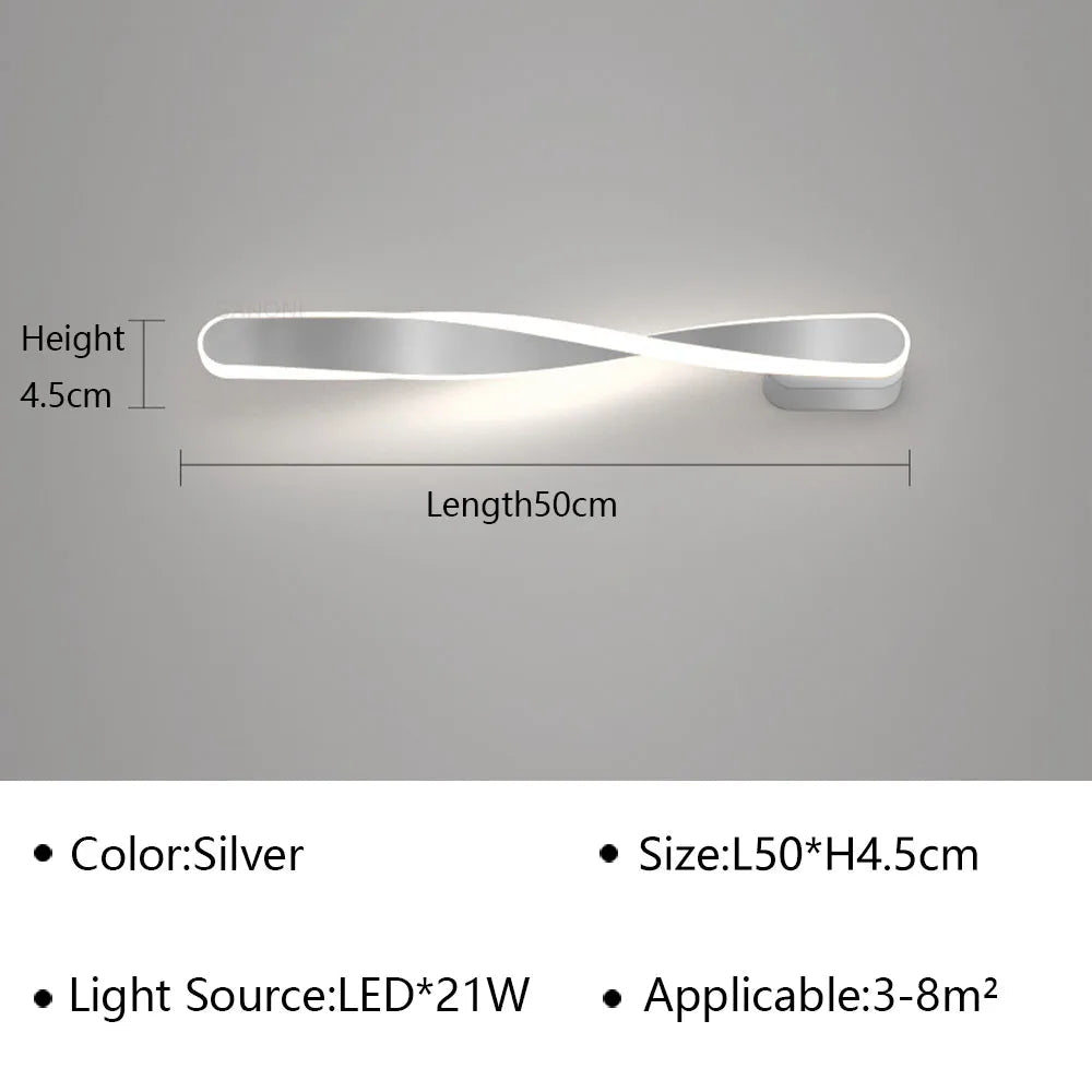 Applique murale LED moderne pour chambre à coucher