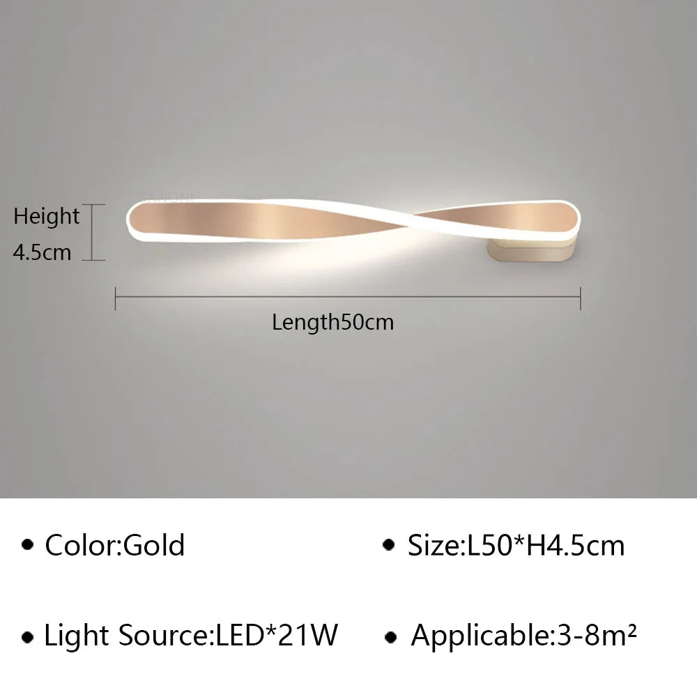 Applique murale LED moderne pour chambre à coucher