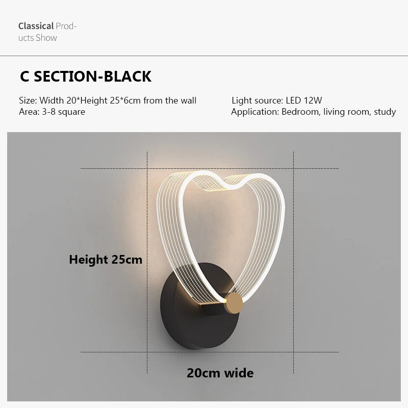 applique murale led moderne pour éclairage décoratif intérieur