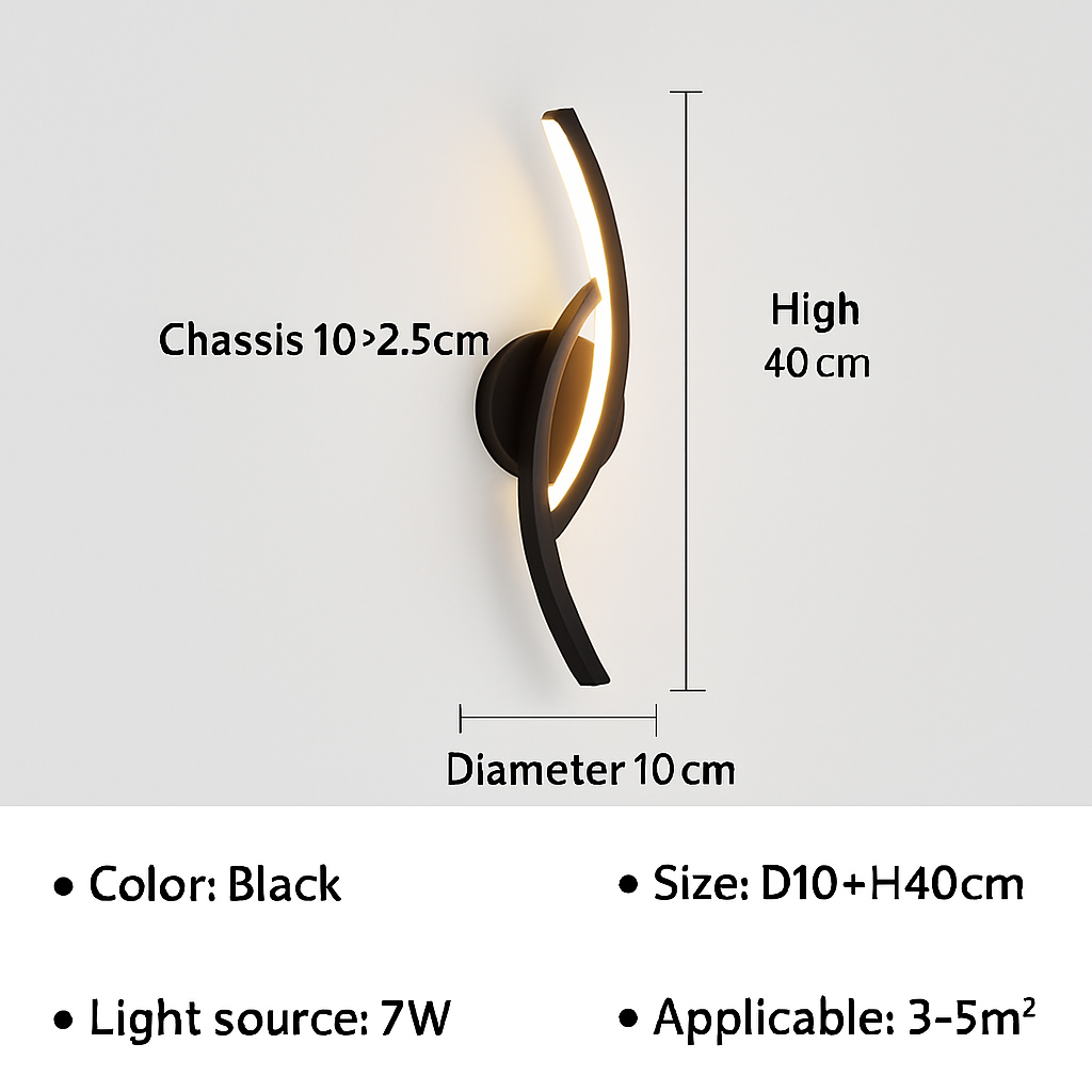applique murale led moderne pour décoration intérieure