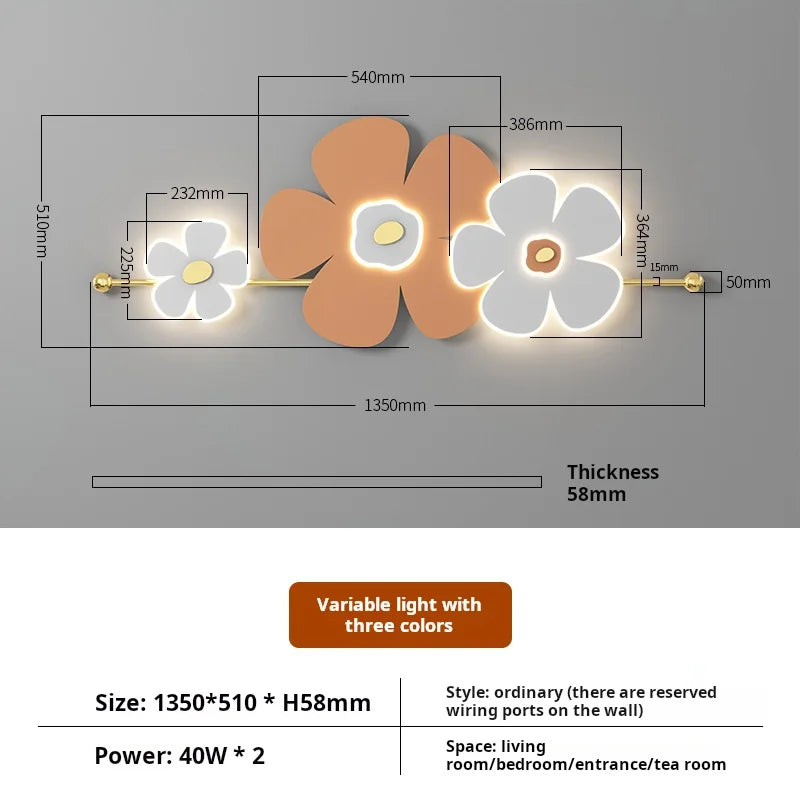applique murale led moderne pour décoration intérieure créative