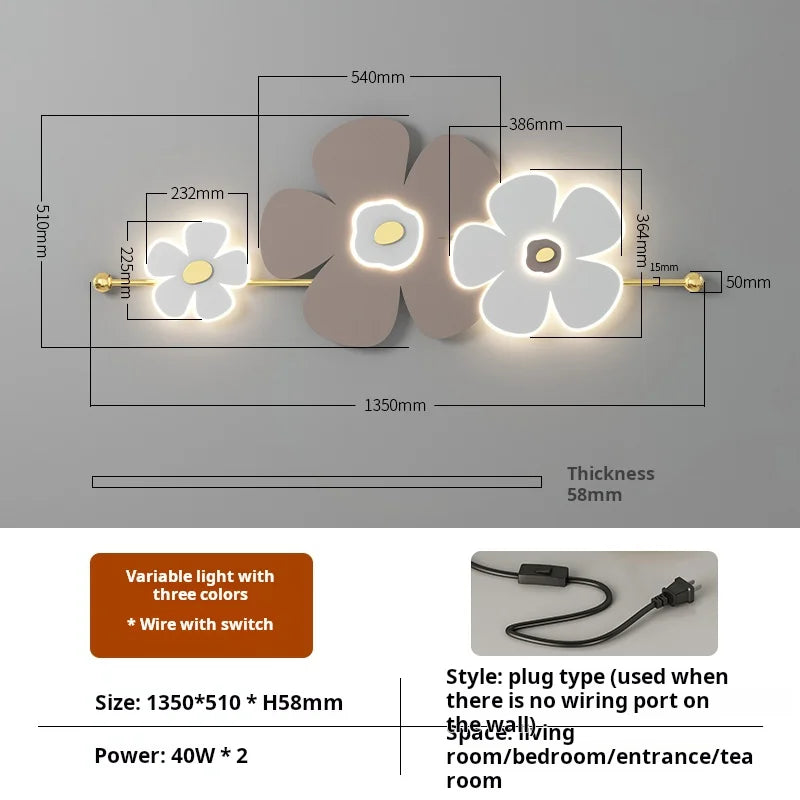 applique murale led moderne pour décoration intérieure créative