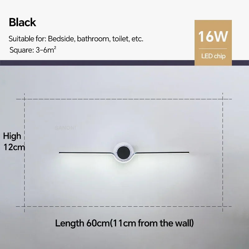 applique murale led moderne pour décoration intérieure lumineuse