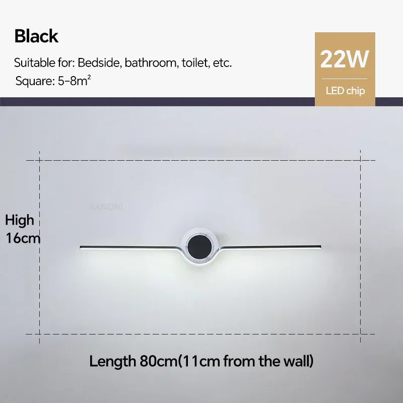 applique murale led moderne pour décoration intérieure lumineuse