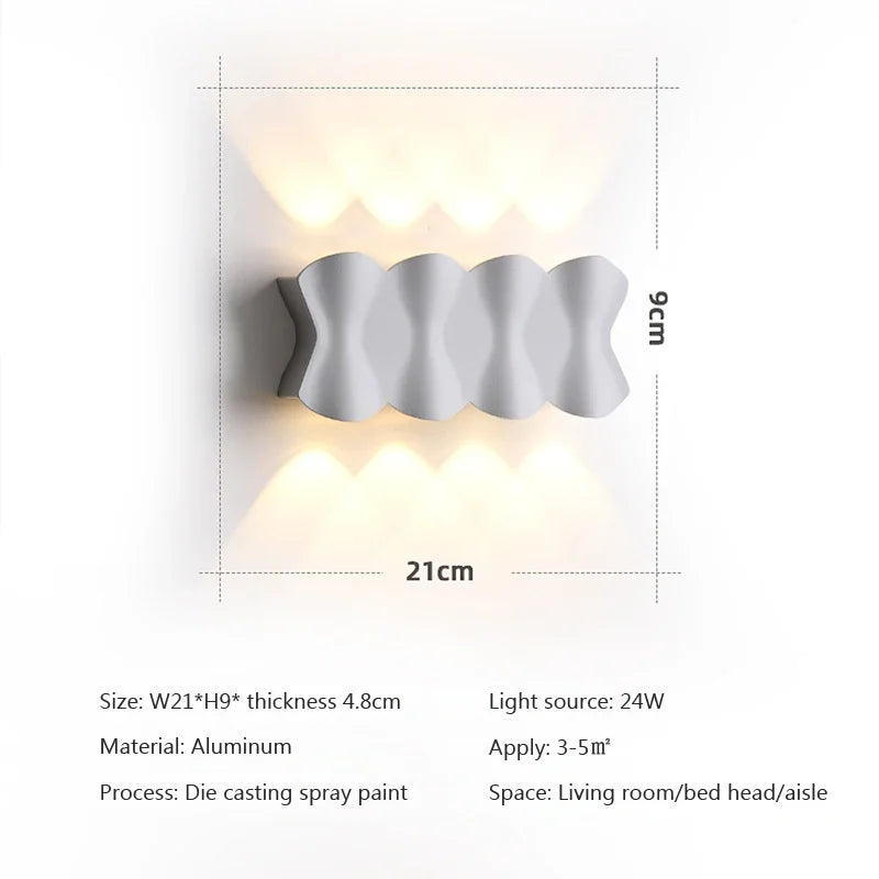 applique murale led moderne pour extérieur et décoration jardin