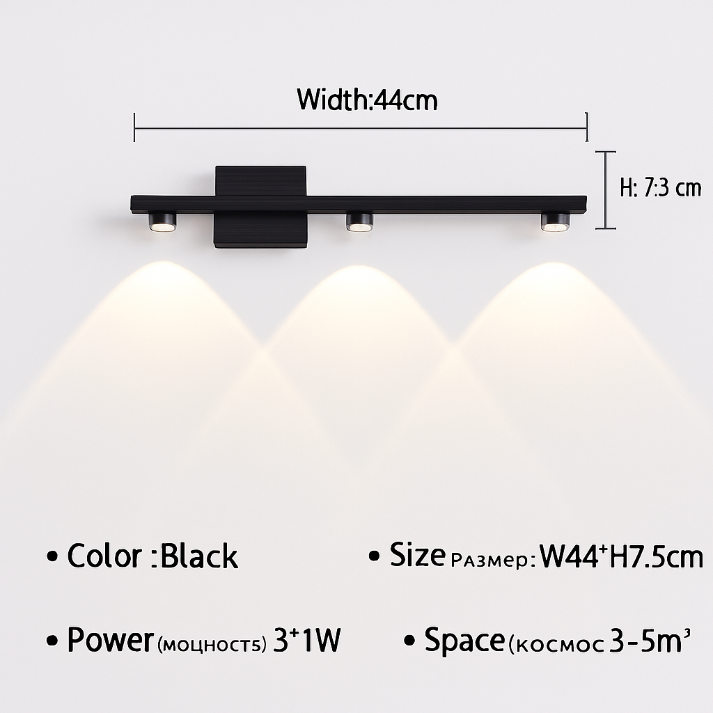 Applique murale LED moderne pour salle de bain