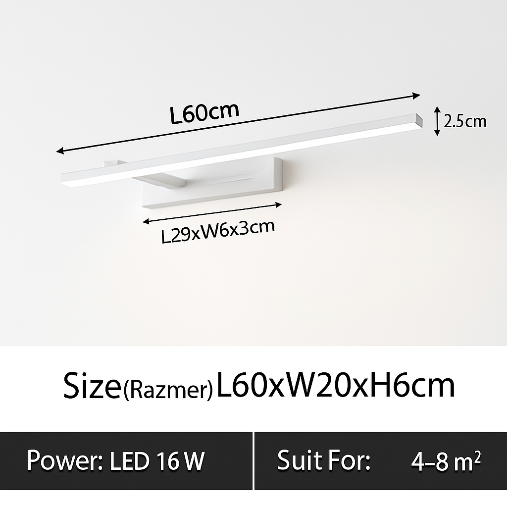 Applique murale LED moderne pour salle de bain
