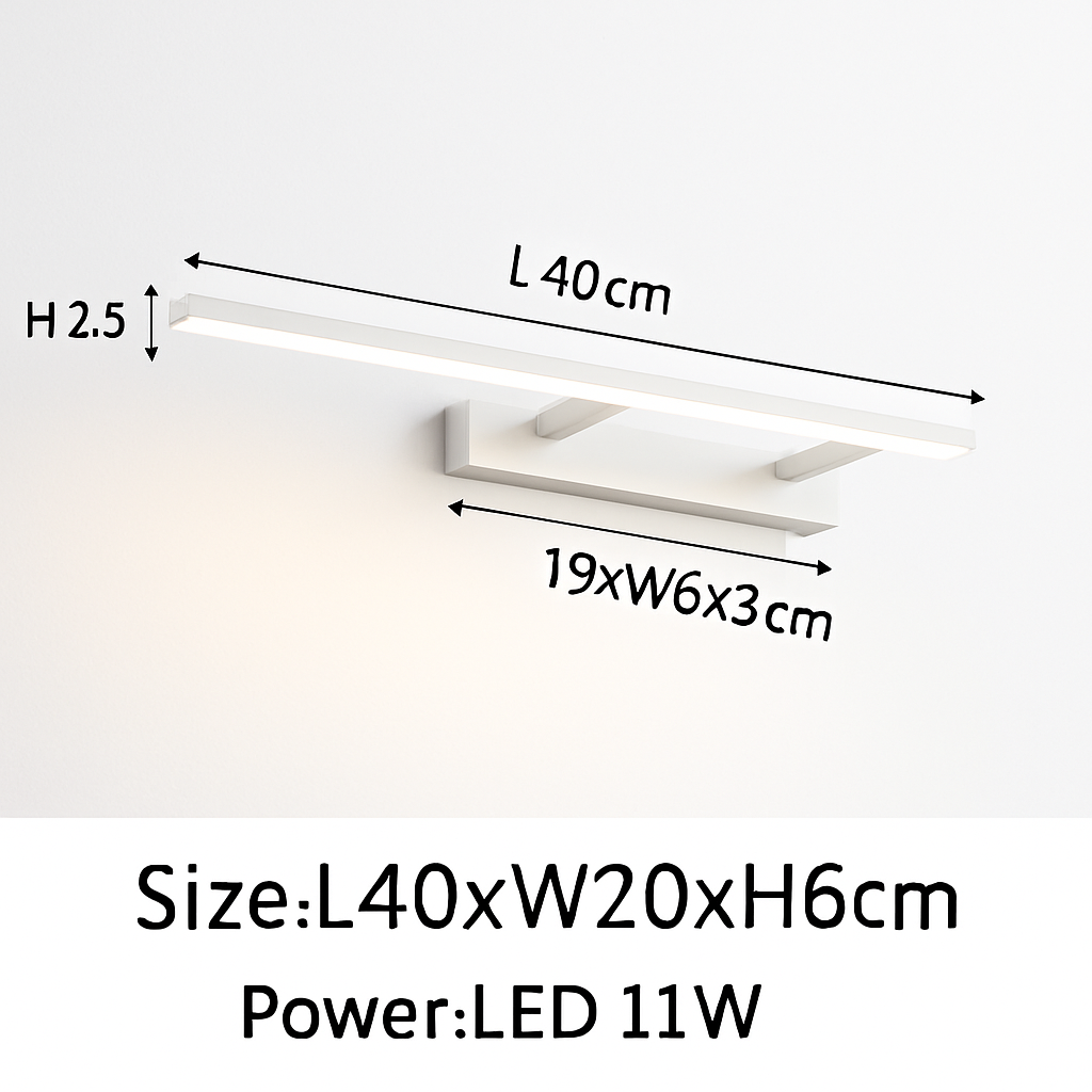 Applique murale LED moderne pour salle de bain