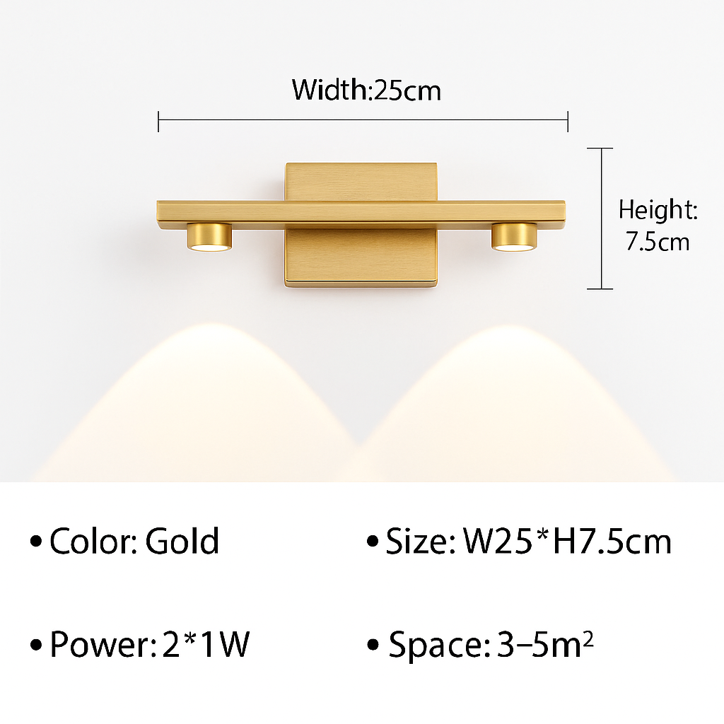 Applique murale LED moderne pour salle de bain