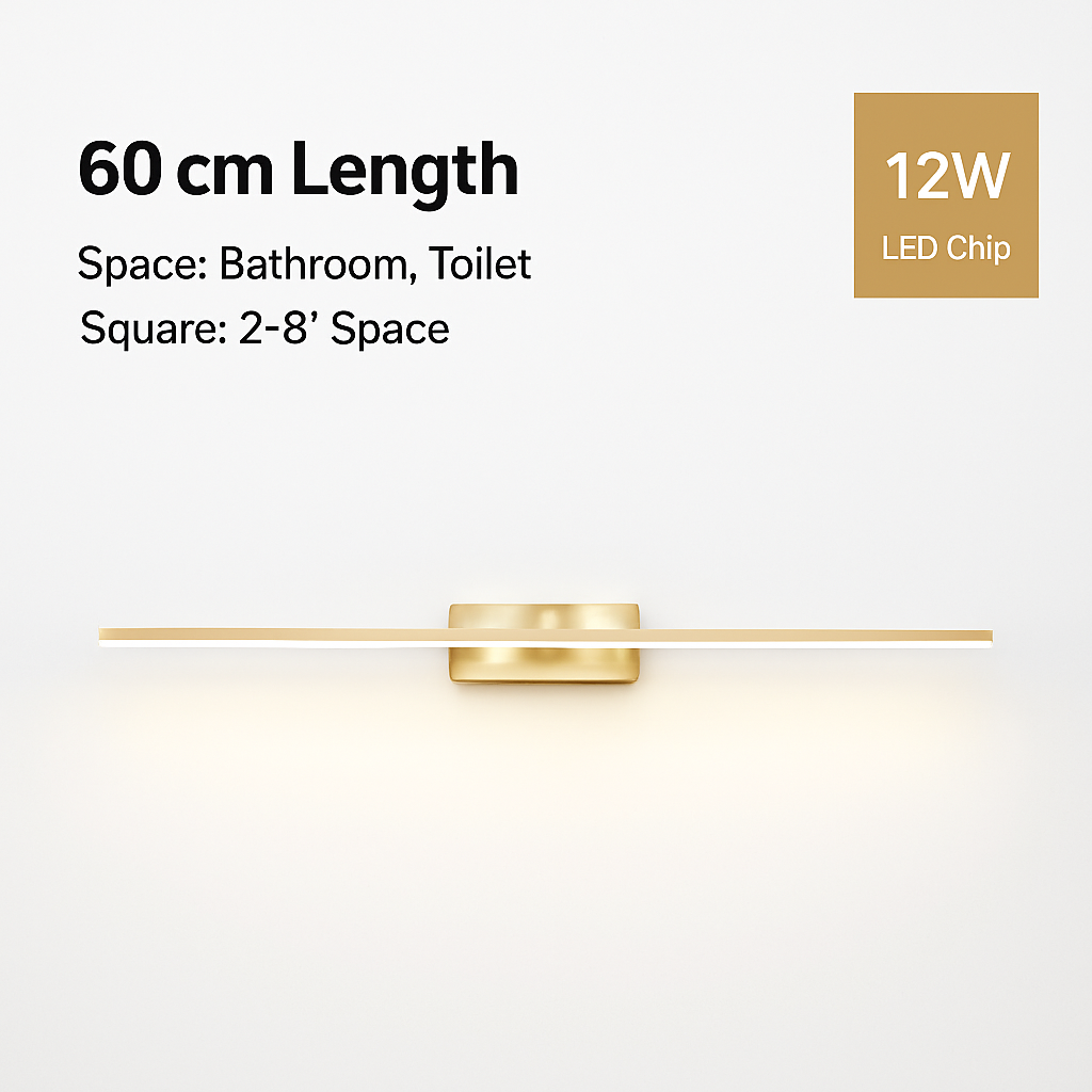 applique murale led moderne pour salle de bain et miroir