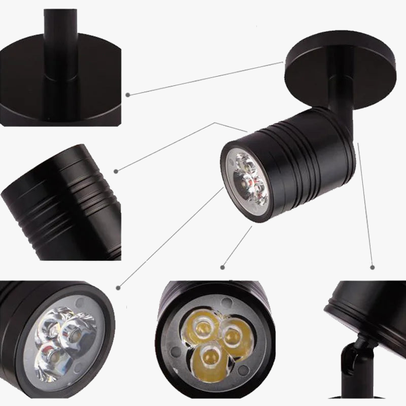 applique murale led moderne réglable corps lumineux angle design