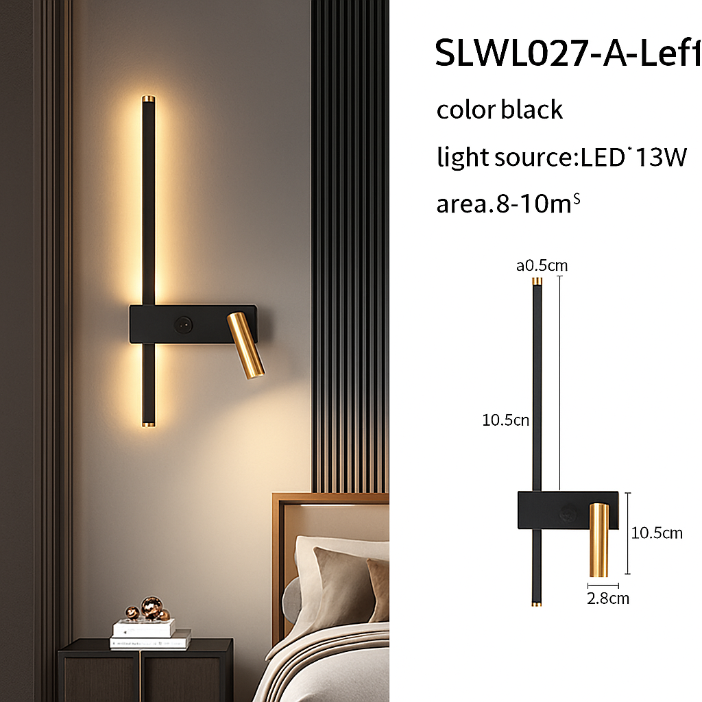 applique murale led moderne réglable pour décoration intérieure
