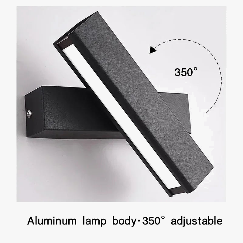 applique murale led moderne rotative pour décoration intérieure