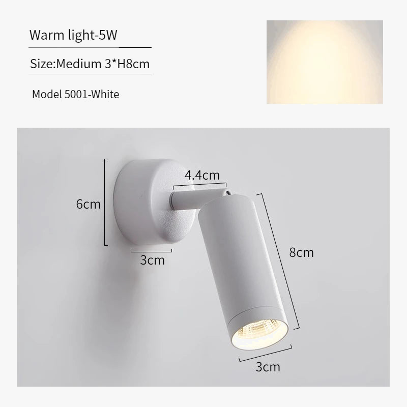 applique murale led moderne rotative pour décoration intérieure