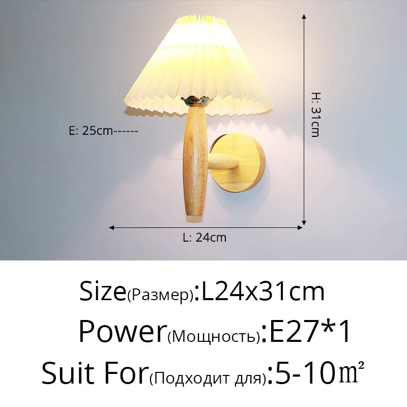 applique murale led moderne simple plissé parapluie pour hôtel