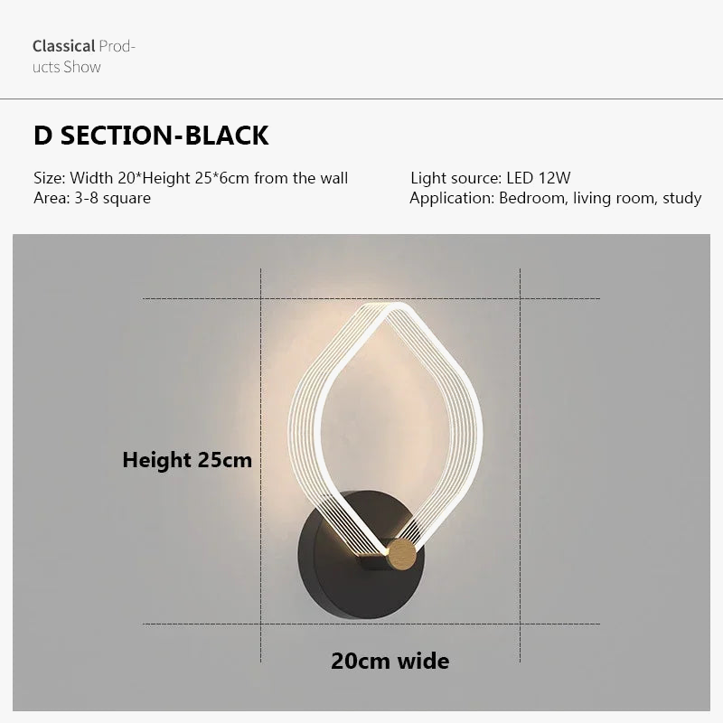 applique murale led moderne style nordique simple décoratif
