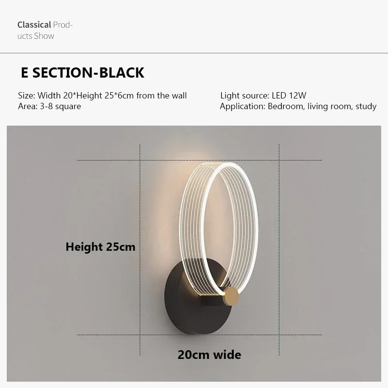 applique murale led moderne style nordique simple décoratif