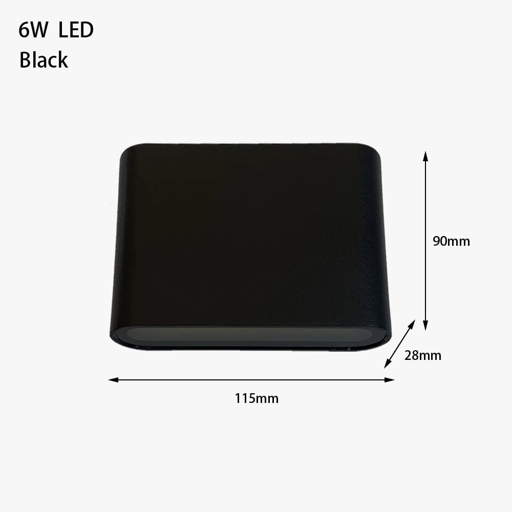 applique murale led moderne étanche luminaire décoratif intérieur extérieur aluminium